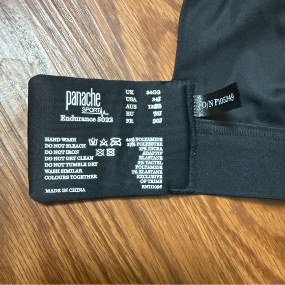 Panache Sports Bras - Black and Blue with Green Accent - Picture 3 of 7